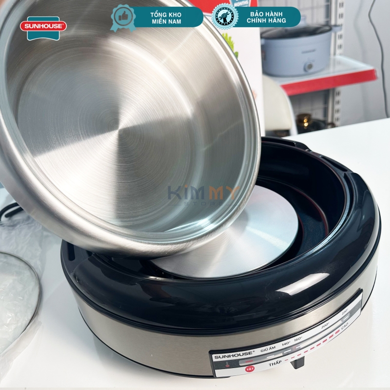 Nồi lẩu nướng đa năng 4L - Lòng nồi INOX - Sunhouse SHD4526